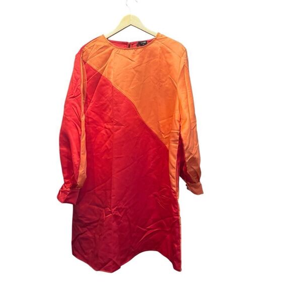 NWT. Vonda. Women’s Long Sleeve Color Block MIDI Dress. Size 4XL. - Picture 1 of 14